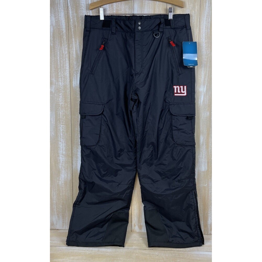 NWT NFL Team Apparel NY Giants Men's Size XL Cargo Snow Pants Black